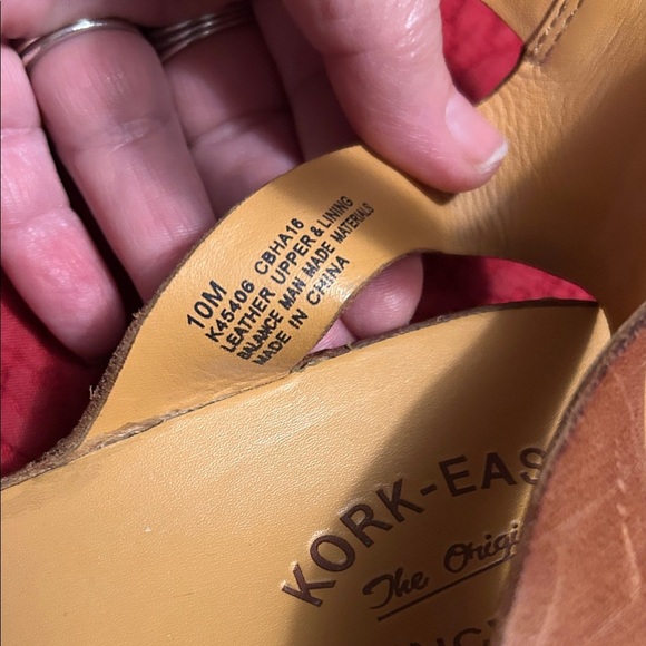 Kork-Ease Tan Leather Ankle Strap Sandals - Picture 4 of 7